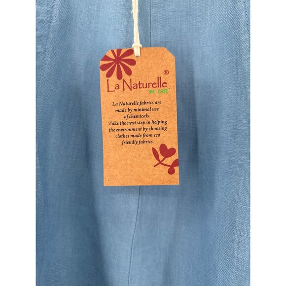 La Naturelle Linen Womens Skirt S‎ Blue Eco-Friendly Sustainable - Picture 3 of 7